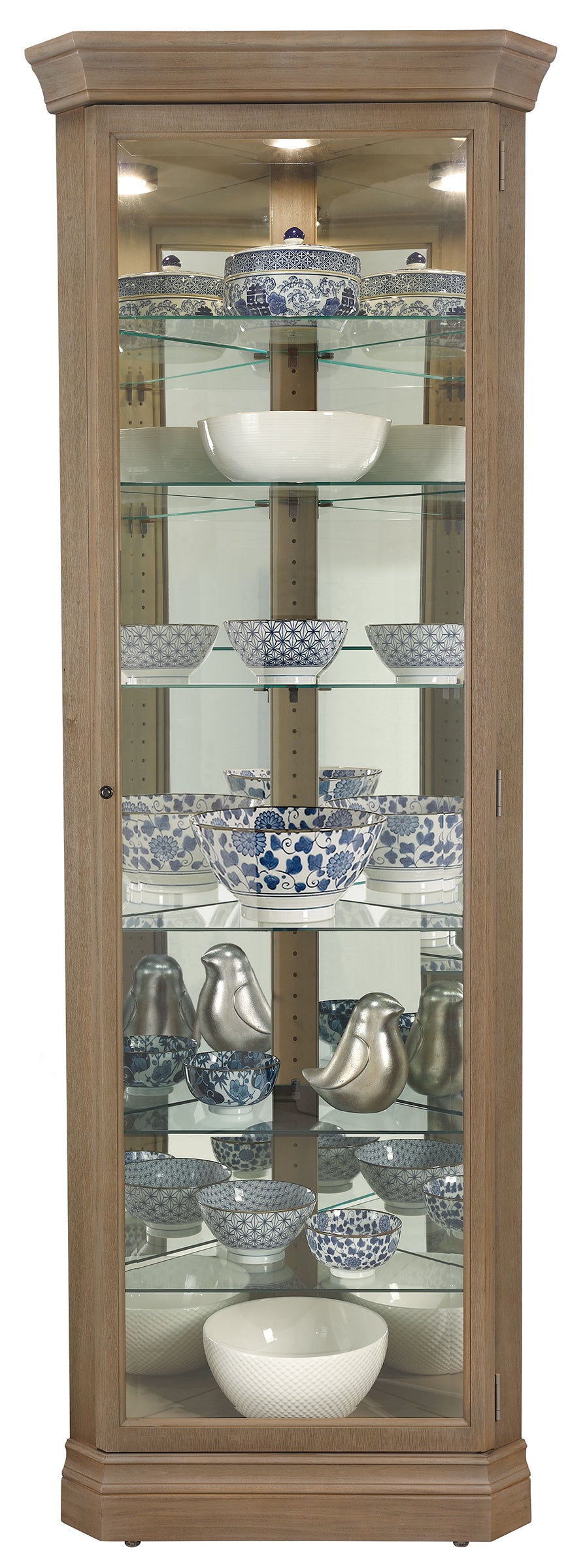 Glauber Corner Curio Cabinet